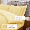 imageSasttie Fluffy Comforter Set TwinTwinXL 2 Pieces  Super Soft ampamp Fuzzy Light Yellow Comforter for Winter Warm Fleece Bedding 1 Luxury Heavy Faux Fur Down Alternative Comforter with 1 Pillow CaseLight Yellow