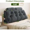 imageSasttie Headboard Pillow Queen Wedge Pillow Headboard for Bed Sitting Up Back Support Pillows for Reading Sitting or Working with Detachable 2 Pack Neck Bloster Pillows Dark GreyDark Grey