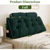 imageSasttie Headboard Pillow Queen Wedge Pillow Headboard for Bed Sitting Up Back Support Pillows for Reading Sitting or Working with Detachable 2 Pack Neck Bloster Pillows Dark GreyDark Green