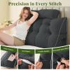 imageSasttie Headboard Pillow Queen Wedge Pillow Headboard for Bed Sitting Up Back Support Pillows for Reading Sitting or Working with Detachable 2 Pack Neck Bloster Pillows Dark GreyDark Grey
