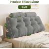 imageSasttie Headboard Pillow Queen Wedge Pillow Headboard for Bed Sitting Up Back Support Pillows for Reading Sitting or Working with Detachable 2 Pack Neck Bloster Pillows Dark GreyLight Grey