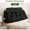 imageSasttie Headboard Pillow Queen Wedge Pillow Headboard for Bed Sitting Up Back Support Pillows for Reading Sitting or Working with Detachable 2 Pack Neck Bloster Pillows Dark GreyBlack