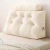 imageSasttie Headboard Pillow Queen Wedge Pillow Headboard for Bed Sitting Up Back Support Pillows for Reading Sitting or Working with Detachable 2 Pack Neck Bloster Pillows Dark GreyCream