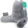 imageSasttie Reading Pillow Pillows for Reading or Relaxing  Ergonomic Support for Head Neck Back and Lumbar 21Inch Dark GreyDark Grey