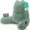 imageSasttie Reading Pillow Pillows for Reading or Relaxing  Ergonomic Support for Head Neck Back and Lumbar 21Inch Dark GreyGreen