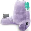 imageSasttie Reading Pillow Pillows for Reading or Relaxing  Ergonomic Support for Head Neck Back and Lumbar 21Inch Dark GreyLavender