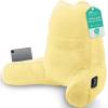 imageSasttie Reading Pillow Pillows for Reading or Relaxing  Ergonomic Support for Head Neck Back and Lumbar 21Inch Dark GreyLight Yellow
