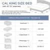imageSasttie California King Comforter Set 7 Pieces Cal King Bed in a Bag Complete Bedding Set Includes Grey Comforter Flat Sheet Fitted Sheet Pillowcases and Pillow Shams Dark GreyBlack  Light Grey
