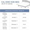 imageSasttie California King Comforter Set 7 Pieces Cal King Bed in a Bag Complete Bedding Set Includes Grey Comforter Flat Sheet Fitted Sheet Pillowcases and Pillow Shams Dark GreyOlive