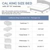 imageSasttie California King Comforter Set 7 Pieces Cal King Bed in a Bag Complete Bedding Set Includes Grey Comforter Flat Sheet Fitted Sheet Pillowcases and Pillow Shams Dark GreyNavy  Light Grey
