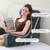 imageSasttie Reading Pillow with Armrests 1525 Inch Adjustable Back Support Pillow for Bed Sitting Up Memory Foam Back Rest Cushion Bed Chair for Reading Gaming amp Relaxing Dark GreyDark Grey