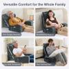 imageSasttie Reading Pillow with Armrests 1525 Inch Adjustable Back Support Pillow for Bed Sitting Up Memory Foam Back Rest Cushion Bed Chair for Reading Gaming amp Relaxing Dark GreyDark Grey