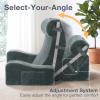 imageSasttie Reading Pillow with Armrests 1525 Inch Adjustable Back Support Pillow for Bed Sitting Up Memory Foam Back Rest Cushion Bed Chair for Reading Gaming amp Relaxing Dark GreyDark Grey