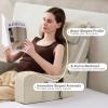 imageSasttie Reading Pillow with Armrests 1525 Inch Adjustable Back Support Pillow for Bed Sitting Up Memory Foam Back Rest Cushion Bed Chair for Reading Gaming amp Relaxing Dark GreyBeige