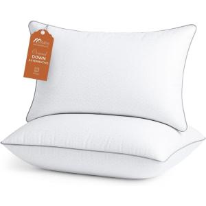 imageSasttie Firm Standard Pillows Set of 6 Full Size Bed Pillows for Side Back and Stomach Sleepers  OekoTex Certified Supportive Down Alternative Plump Filling  Hotel Quality and Machine Washable2