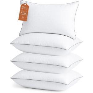 imageSasttie Firm Standard Pillows Set of 6 Full Size Bed Pillows for Side Back and Stomach Sleepers  OekoTex Certified Supportive Down Alternative Plump Filling  Hotel Quality and Machine Washable4