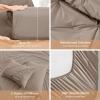 imageSasttie Queen Comforter Set 7Piece Bed in a Bag Pintuck Bedding Sets for All Season Includes Comforter Flat Sheet Fitted Sheet Pillowcases and Pillowshams Sage GreenDark Linen
