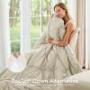 imageSasttie Queen Comforter Set 7Piece Bed in a Bag Pintuck Bedding Sets for All Season Includes Comforter Flat Sheet Fitted Sheet Pillowcases and Pillowshams Sage GreenLinen