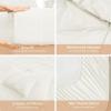 imageSasttie Queen Comforter Set 7Piece Bed in a Bag Pintuck Bedding Sets for All Season Includes Comforter Flat Sheet Fitted Sheet Pillowcases and Pillowshams Sage GreenIvory