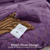 imageSasttie Queen Comforter Set 7Piece Bed in a Bag Pintuck Bedding Sets for All Season Includes Comforter Flat Sheet Fitted Sheet Pillowcases and Pillowshams Sage GreenGrape Purple