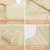 imageSasttie Queen Comforter Set 7Piece Bed in a Bag Pintuck Bedding Sets for All Season Includes Comforter Flat Sheet Fitted Sheet Pillowcases and Pillowshams Sage GreenPale Yellow