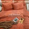 imageSasttie Queen Comforter Set 7Piece Bed in a Bag Pintuck Bedding Sets for All Season Includes Comforter Flat Sheet Fitted Sheet Pillowcases and Pillowshams Sage GreenBurnt Orange