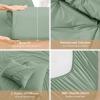 imageSasttie Queen Comforter Set 7Piece Bed in a Bag Pintuck Bedding Sets for All Season Includes Comforter Flat Sheet Fitted Sheet Pillowcases and Pillowshams Sage GreenSage Green