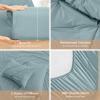 imageSasttie Queen Comforter Set 7Piece Bed in a Bag Pintuck Bedding Sets for All Season Includes Comforter Flat Sheet Fitted Sheet Pillowcases and Pillowshams Sage GreenGreyish Blue