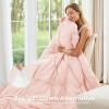 imageSasttie Queen Comforter Set 7Piece Bed in a Bag Pintuck Bedding Sets for All Season Includes Comforter Flat Sheet Fitted Sheet Pillowcases and Pillowshams Sage GreenBlush Pink