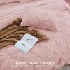 imageSasttie Queen Comforter Set 7Piece Bed in a Bag Pintuck Bedding Sets for All Season Includes Comforter Flat Sheet Fitted Sheet Pillowcases and Pillowshams Sage GreenRose Gold