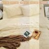 imageSasttie Queen Comforter Set 7Piece Bed in a Bag Pintuck Bedding Sets for All Season Includes Comforter Flat Sheet Fitted Sheet Pillowcases and Pillowshams Sage GreenPale Yellow