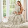 imageSasttie Queen Comforter Set 7Piece Bed in a Bag Pintuck Bedding Sets for All Season Includes Comforter Flat Sheet Fitted Sheet Pillowcases and Pillowshams Sage GreenLinen