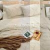imageSasttie Queen Comforter Set 7Piece Bed in a Bag Pintuck Bedding Sets for All Season Includes Comforter Flat Sheet Fitted Sheet Pillowcases and Pillowshams Sage GreenLinen