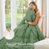imageSasttie Queen Comforter Set 7Piece Bed in a Bag Pintuck Bedding Sets for All Season Includes Comforter Flat Sheet Fitted Sheet Pillowcases and Pillowshams Sage GreenGreen