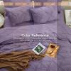 imageSasttie Queen Comforter Set 7Piece Bed in a Bag Pintuck Bedding Sets for All Season Includes Comforter Flat Sheet Fitted Sheet Pillowcases and Pillowshams Sage GreenNew Purple