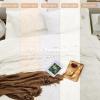 imageSasttie Queen Comforter Set 7Piece Bed in a Bag Pintuck Bedding Sets for All Season Includes Comforter Flat Sheet Fitted Sheet Pillowcases and Pillowshams Sage GreenIvory