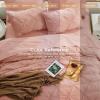 imageSasttie Queen Comforter Set 7Piece Bed in a Bag Pintuck Bedding Sets for All Season Includes Comforter Flat Sheet Fitted Sheet Pillowcases and Pillowshams Sage GreenBlush