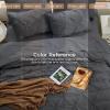 imageSasttie Queen Comforter Set 7Piece Bed in a Bag Pintuck Bedding Sets for All Season Includes Comforter Flat Sheet Fitted Sheet Pillowcases and Pillowshams Sage GreenDark Grey