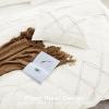 imageSasttie Queen Comforter Set 7Piece Bed in a Bag Pintuck Bedding Sets for All Season Includes Comforter Flat Sheet Fitted Sheet Pillowcases and Pillowshams Sage GreenIvory