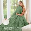 imageSasttie Queen Comforter Set 7Piece Bed in a Bag Pintuck Bedding Sets for All Season Includes Comforter Flat Sheet Fitted Sheet Pillowcases and Pillowshams Sage GreenGreen