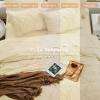 imageSasttie Queen Comforter Set 7Piece Bed in a Bag Pintuck Bedding Sets for All Season Includes Comforter Flat Sheet Fitted Sheet Pillowcases and Pillowshams Sage GreenPale Yellow