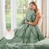 imageSasttie Queen Comforter Set 7Piece Bed in a Bag Pintuck Bedding Sets for All Season Includes Comforter Flat Sheet Fitted Sheet Pillowcases and Pillowshams Sage GreenSage Green