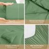 imageSasttie Queen Comforter Set 7Piece Bed in a Bag Pintuck Bedding Sets for All Season Includes Comforter Flat Sheet Fitted Sheet Pillowcases and Pillowshams Sage GreenGreen