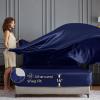 imageSasttie Satin Sheets King  4 Pieces Luxury Soft Gold Silky Bed Sheets Set with Pillowcases  Smooth SilkLike Satin Fabric Reinforced 14 Inches Pocket OekoTex CertifiedNavy