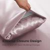 imageSasttie Satin Sheets King  4 Pieces Luxury Soft Gold Silky Bed Sheets Set with Pillowcases  Smooth SilkLike Satin Fabric Reinforced 14 Inches Pocket OekoTex CertifiedDusty Pink