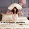 imageSasttie Satin Sheets King  4 Pieces Luxury Soft Gold Silky Bed Sheets Set with Pillowcases  Smooth SilkLike Satin Fabric Reinforced 14 Inches Pocket OekoTex CertifiedKhaki