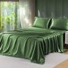 imageSasttie Satin Sheets King  4 Pieces Luxury Soft Gold Silky Bed Sheets Set with Pillowcases  Smooth SilkLike Satin Fabric Reinforced 14 Inches Pocket OekoTex CertifiedGreen