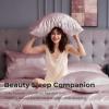 imageSasttie Satin Sheets King  4 Pieces Luxury Soft Gold Silky Bed Sheets Set with Pillowcases  Smooth SilkLike Satin Fabric Reinforced 14 Inches Pocket OekoTex CertifiedDusty Pink