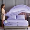 imageSasttie Satin Sheets King  4 Pieces Luxury Soft Gold Silky Bed Sheets Set with Pillowcases  Smooth SilkLike Satin Fabric Reinforced 14 Inches Pocket OekoTex CertifiedLavender