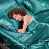 imageSasttie Satin Sheets King  4 Pieces Luxury Soft Gold Silky Bed Sheets Set with Pillowcases  Smooth SilkLike Satin Fabric Reinforced 14 Inches Pocket OekoTex CertifiedTeal